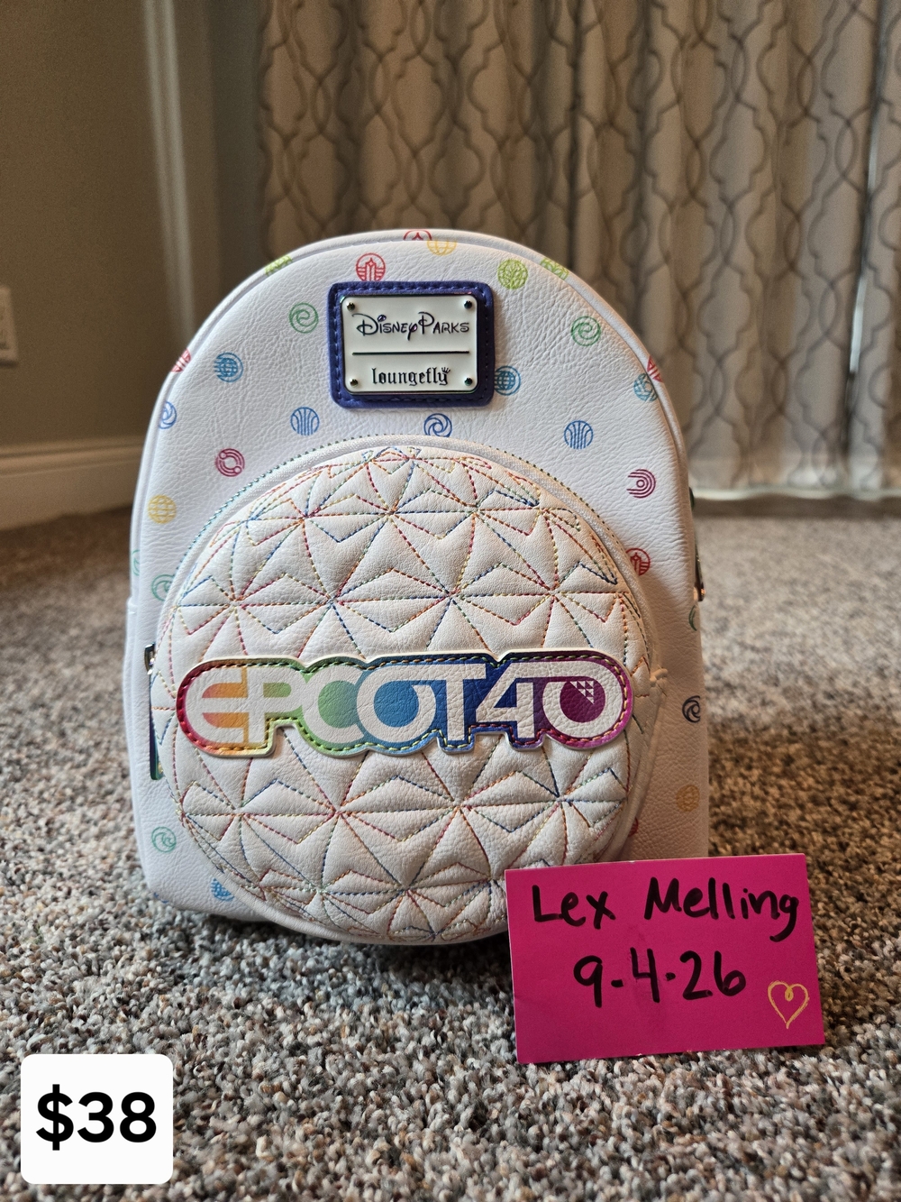 Disney EPCOT40 White Rainbow Mini Backpack